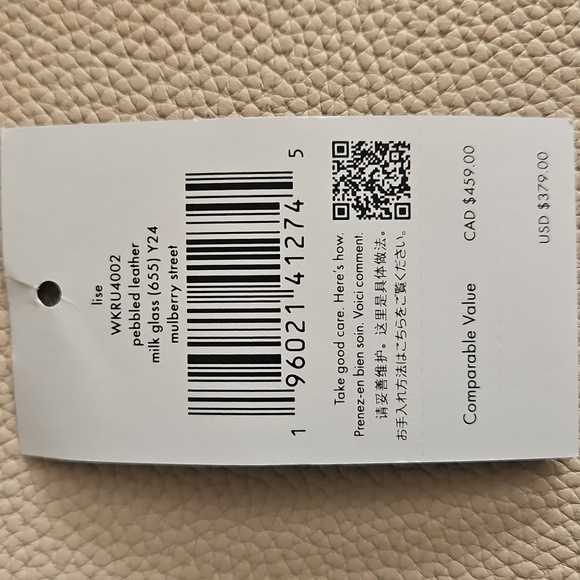 NEW NWT Kate Spade New York Lise Mulberry Street Milk Glass - Picture 4 of 6